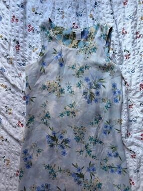 Reversible Floral Sleeveless Shift Dress